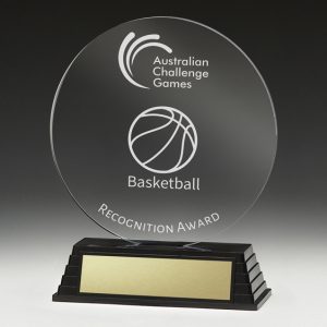 Circular acrylic award