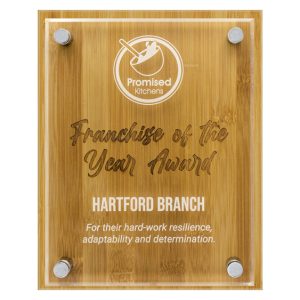 bamboo and acrylic award