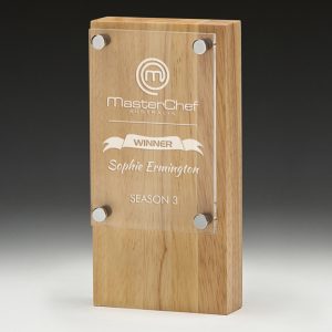 Timber and acrylic award