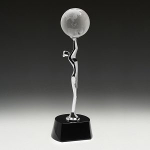Chrome and crystal award