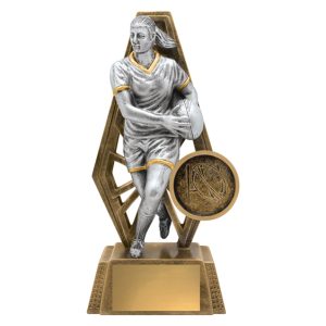 Female rugby trophy