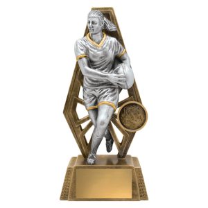 Female rugby trophy