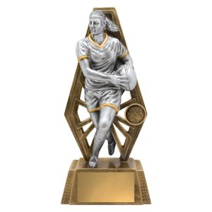 Female rugby trophy