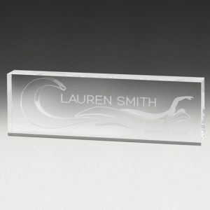 acrylic desk block