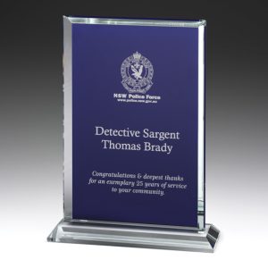 Blue glass award