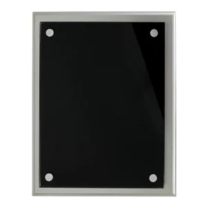 Black glass plaque