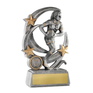 Female rugby trophy