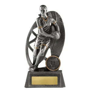 Female rugby trophy