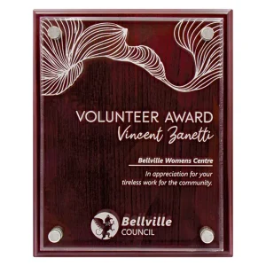 Value Rosewood & Acrylic Plaque