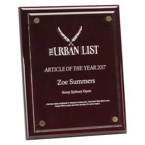Premium Rosewood & Acrylic Plaque