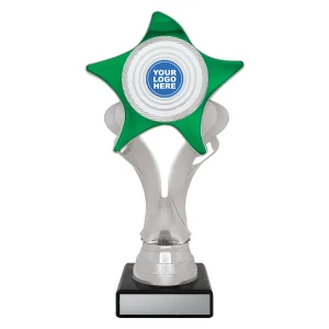 Silver and green trophy