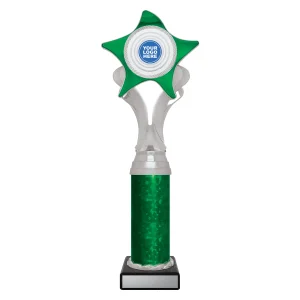 Silver and green trophy